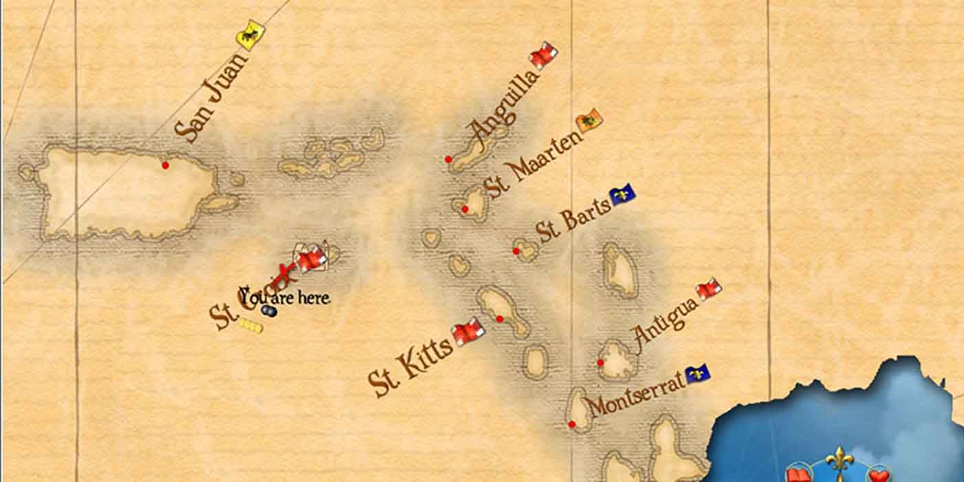 An expanded map mod for Sid Meier's Pirates adds new Dutch cities