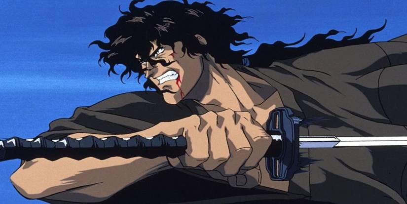 Ninja Scroll Jubei drawing his kitana screenshot