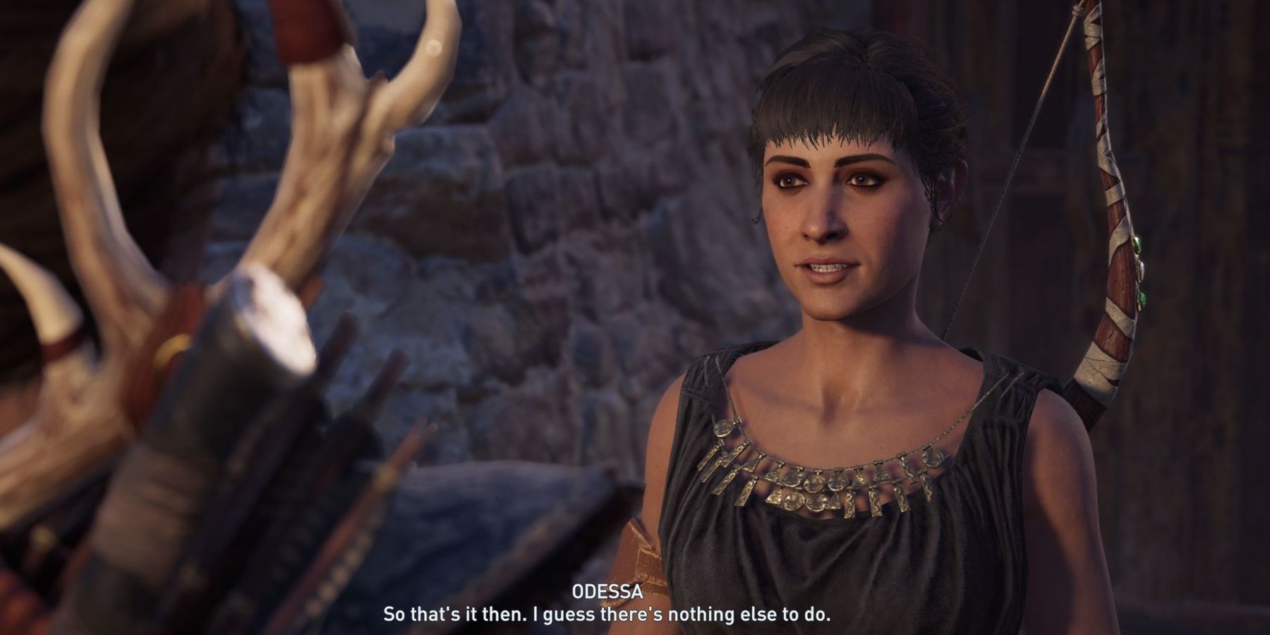 Odessa talking to Misthios after being freed Assassin's Creed Odyssey