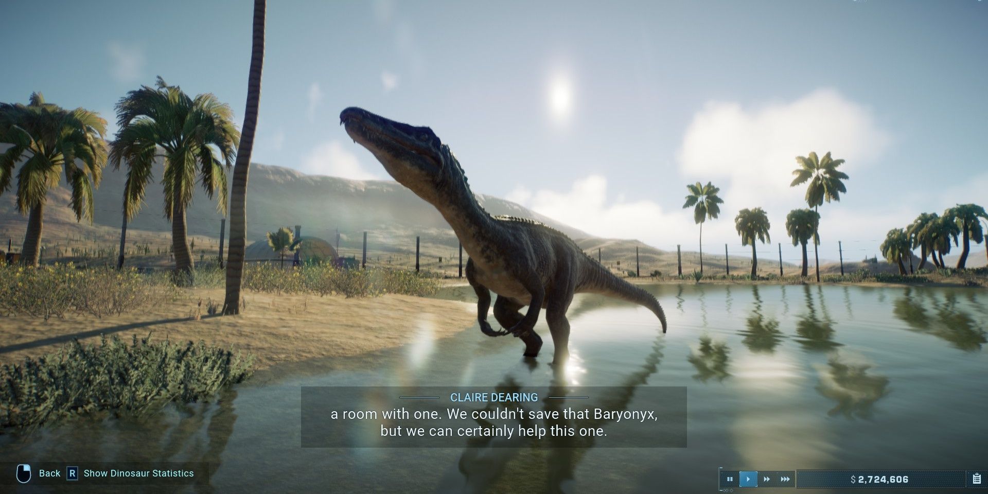 Baryonyx in Jurassic Park Evolution 2