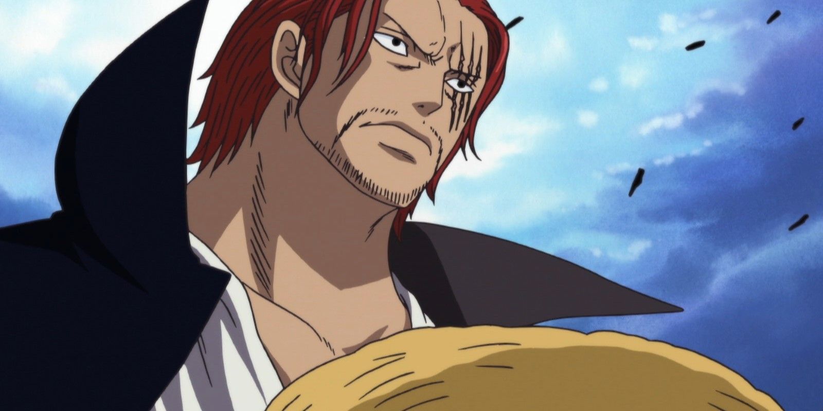 One Piece Shanks picking up Luffy's hat