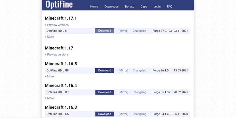 OptiFine Website (1)