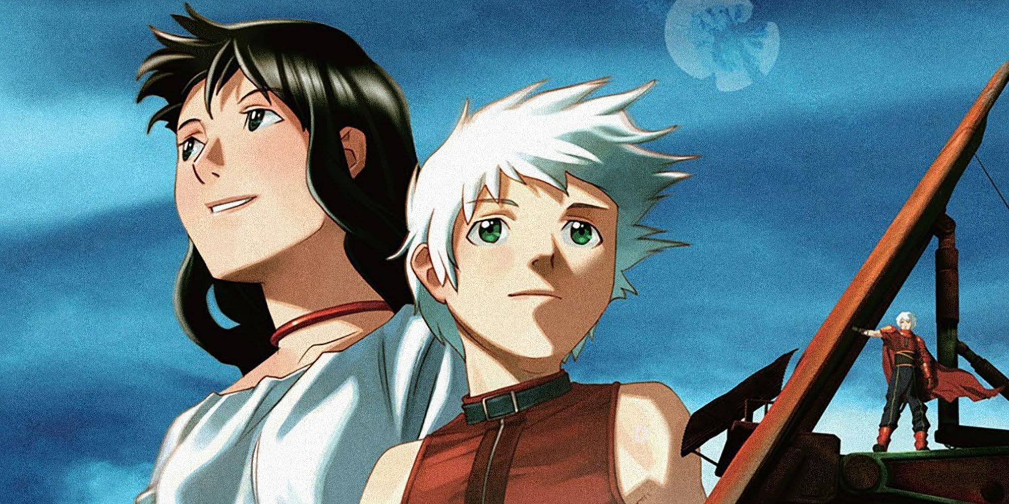 Close-up of two characters from Origin: Spirits Of The Past anime