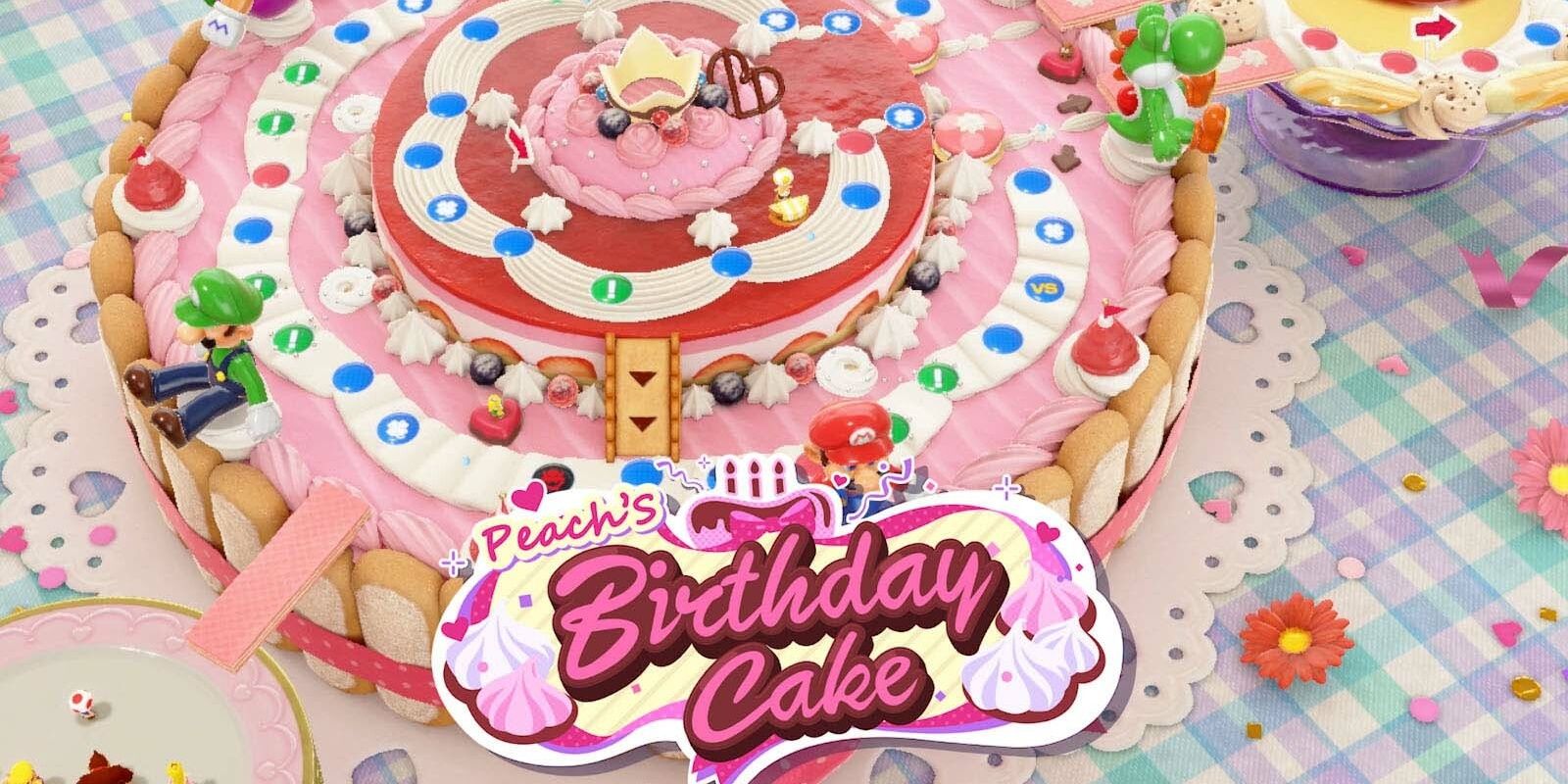 Mario Party Superstars Peach's Birthday Cake Board