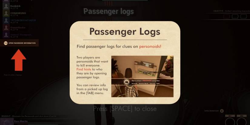 First Class Trouble Passenger Logs
