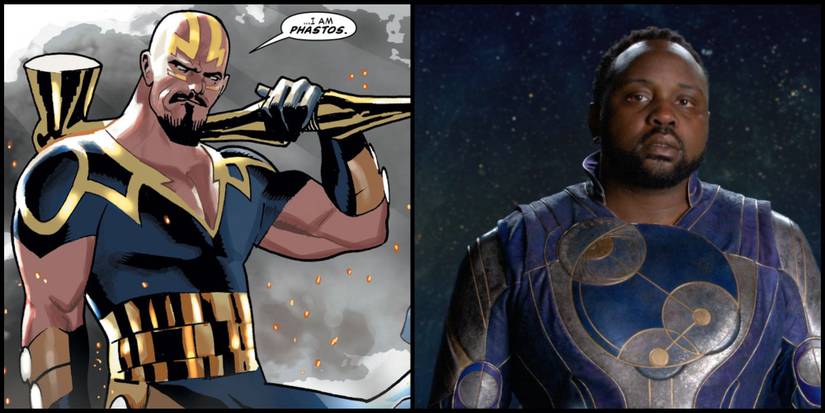 MCU Eternals Phastos Comic and Movie