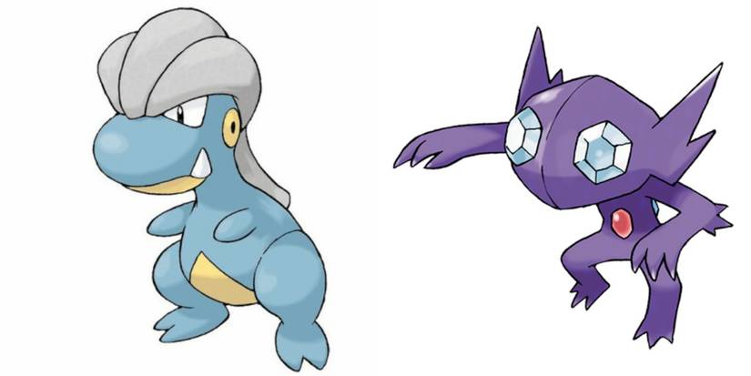 Bagon and Sableye official Pokemon artwork