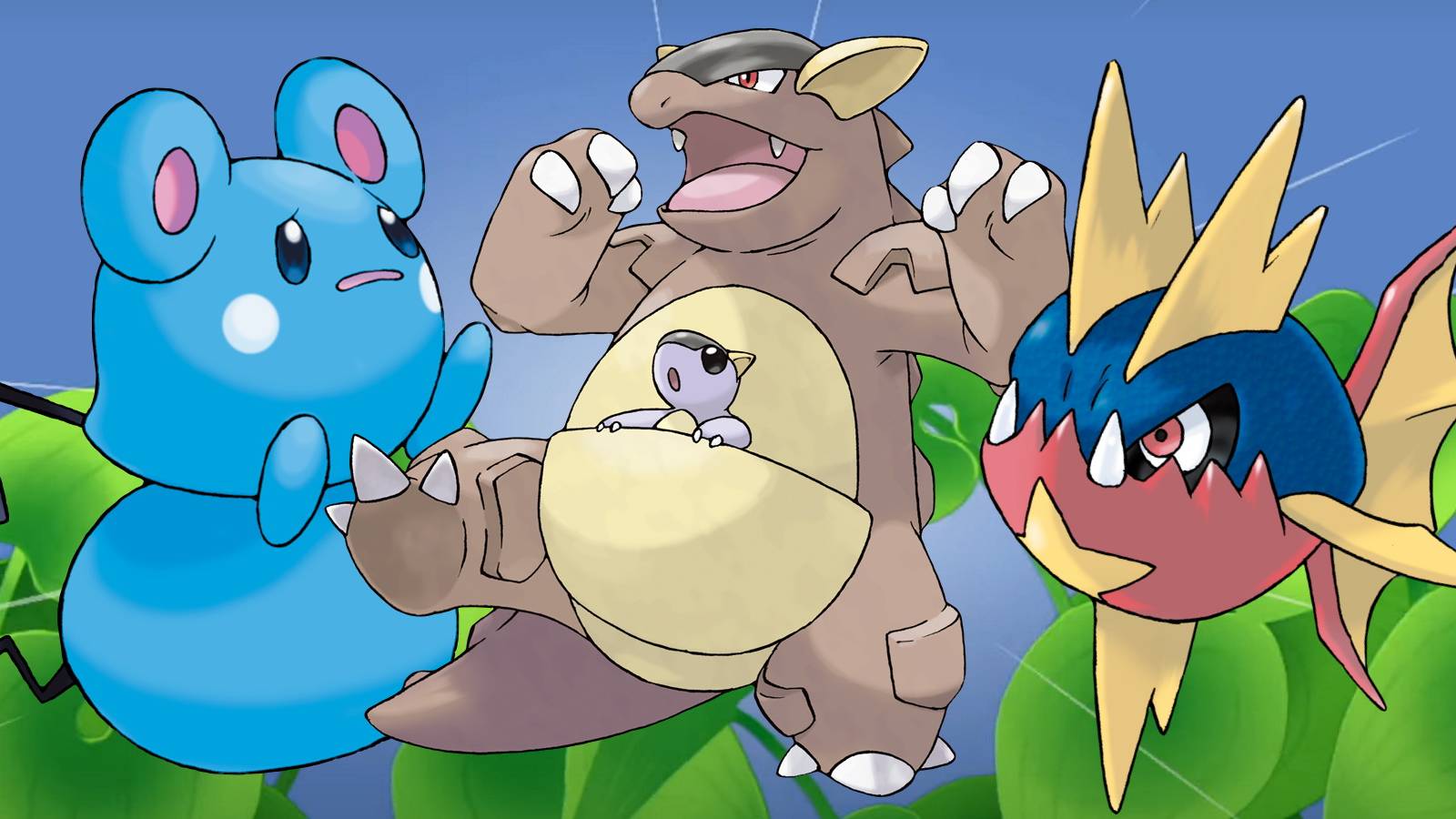 Pokemon Brilliant Diamond Shining Pearl azurill kangaskhan carvanha