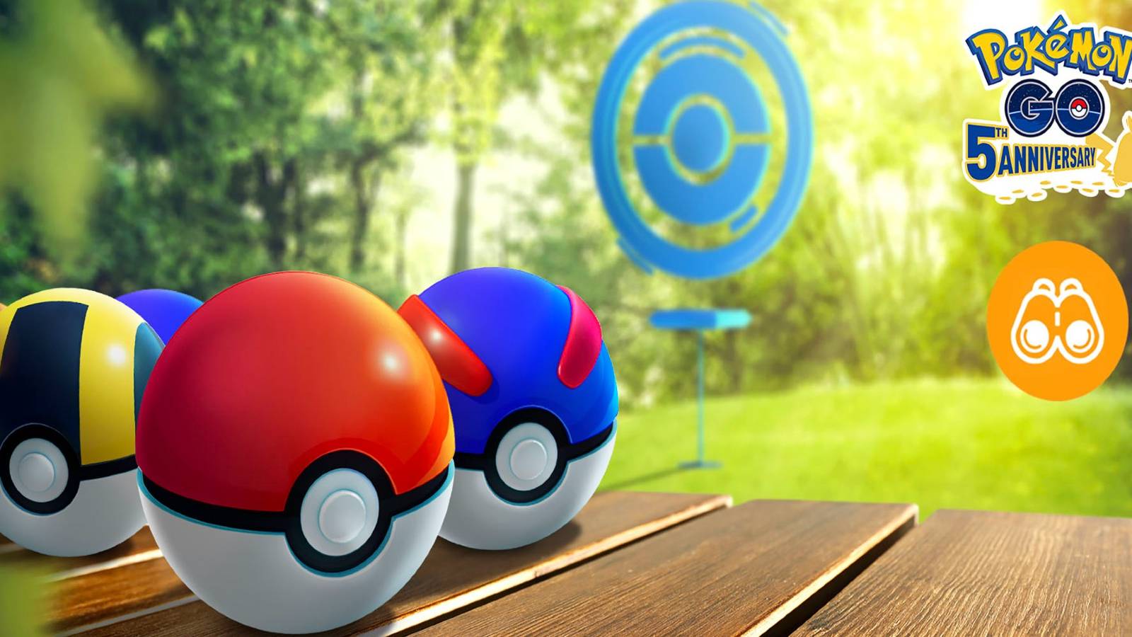 Pokemon go logo and background with pokeballs