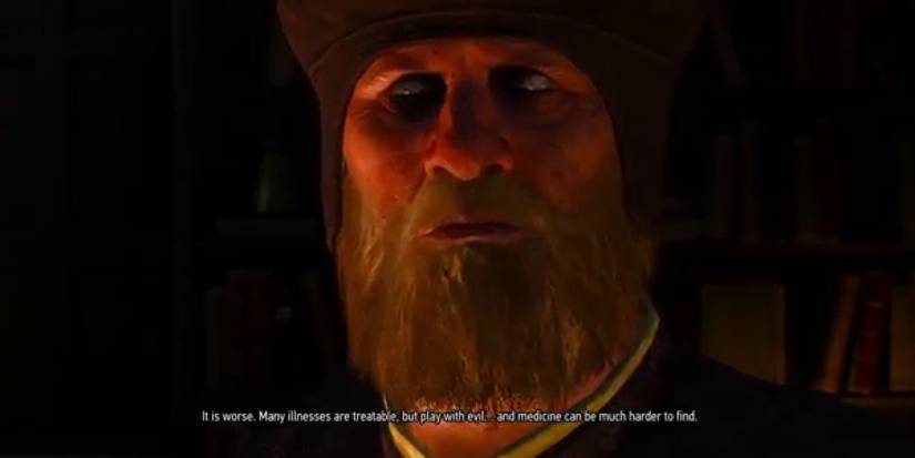 Professor Shakeslock describing evil witcher 3