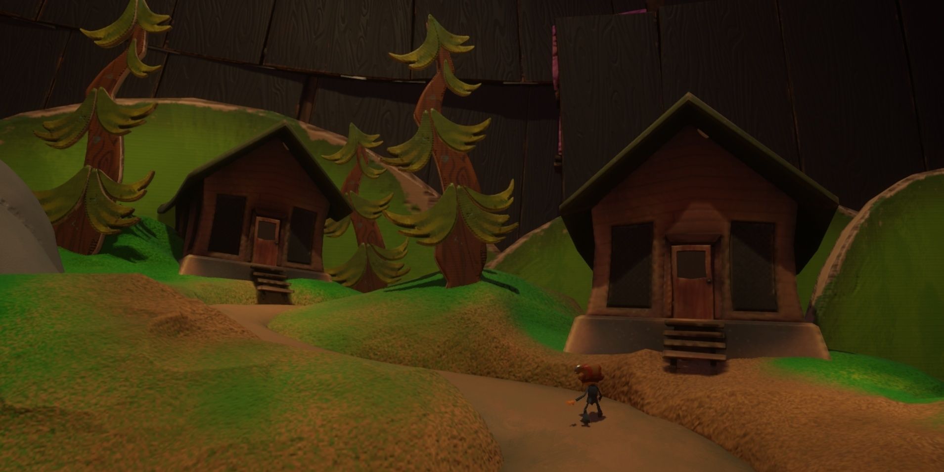 The cabins on set in Psychonauts 2
