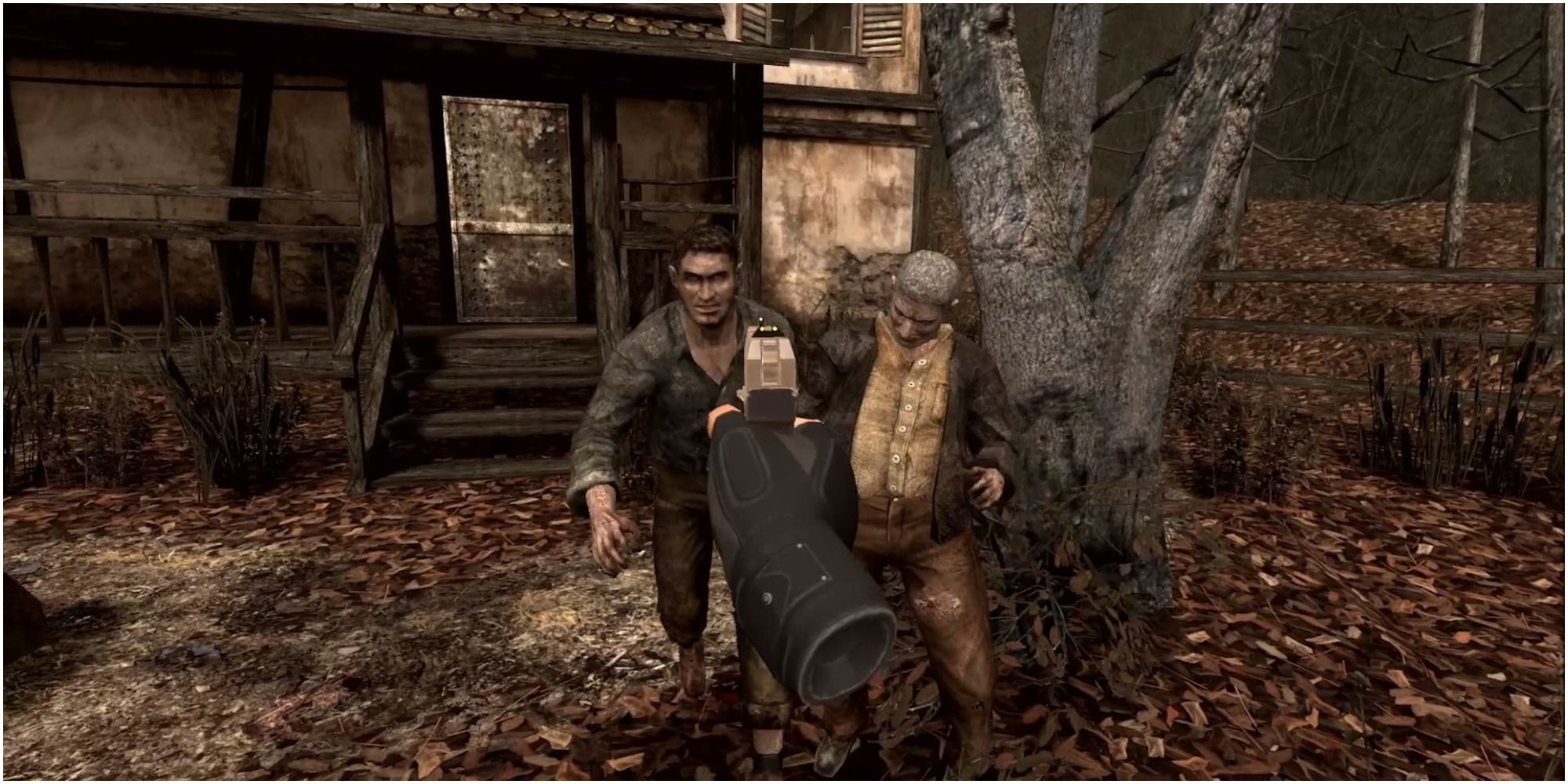 Resident-Evil-4-VR Стрельба по зараженным сельским жителям