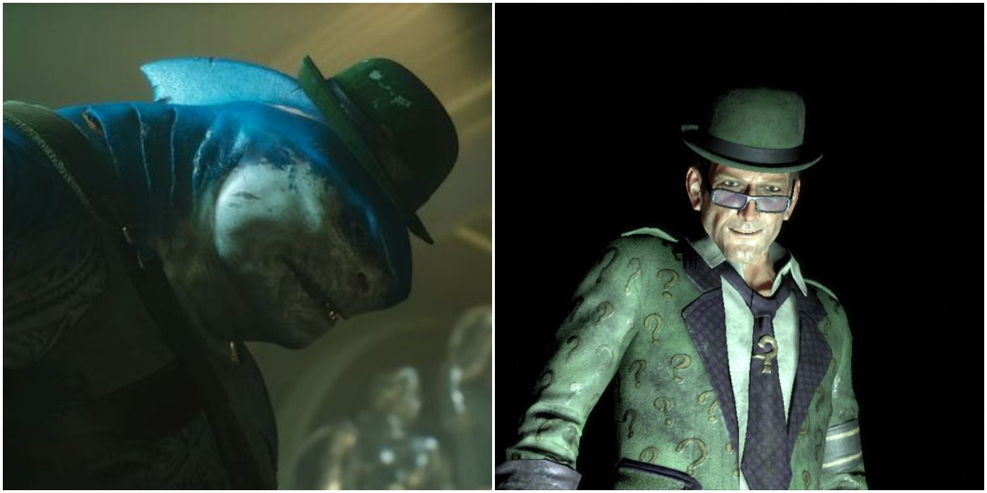 King Shark in Suicide Squad: Kill the Justice League and the Riddler in Batman: Arkham City