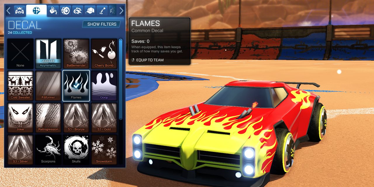 Rocket League The 10 Best Decals Flames