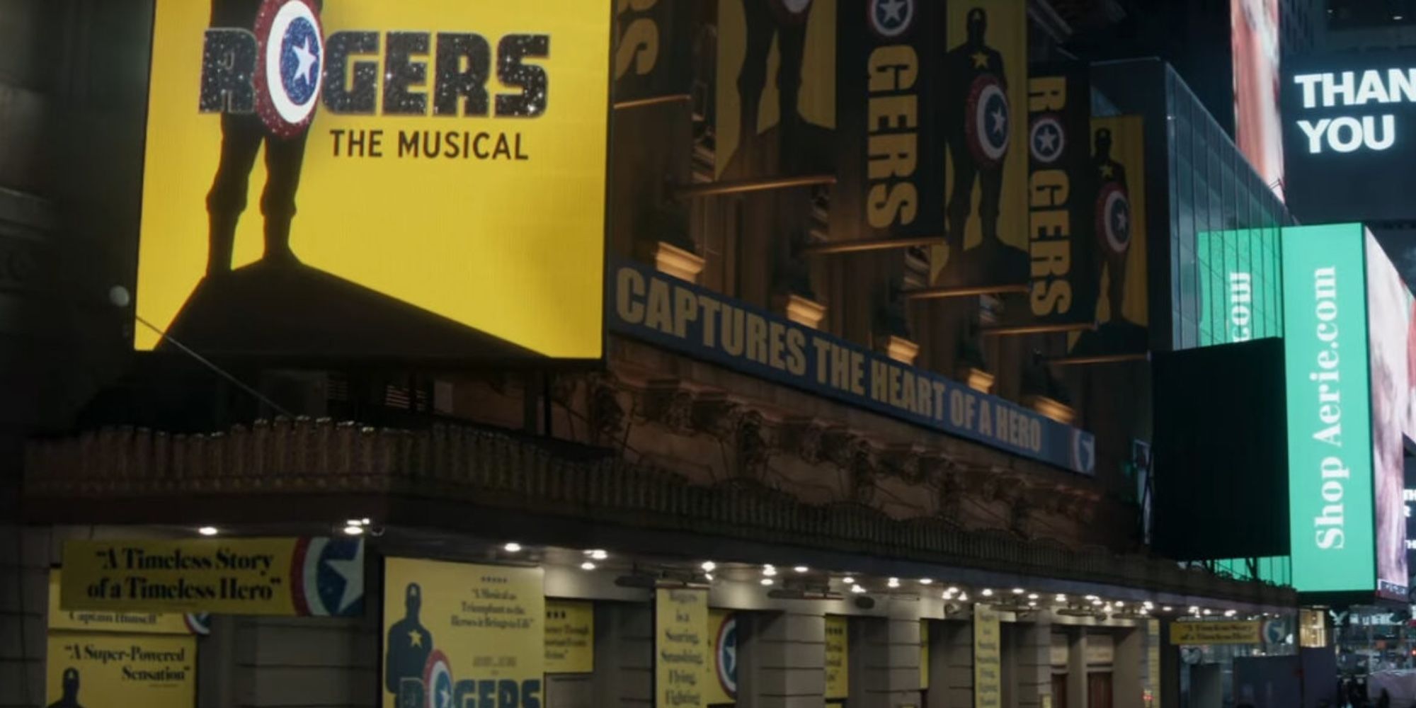 The sign for Rogers The Musical in Hawkeye