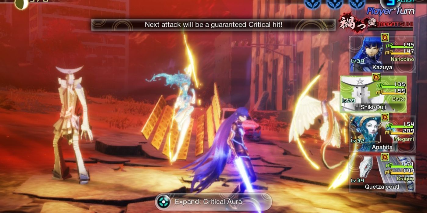 SMT V Expand Critical Aura taking effect on the party