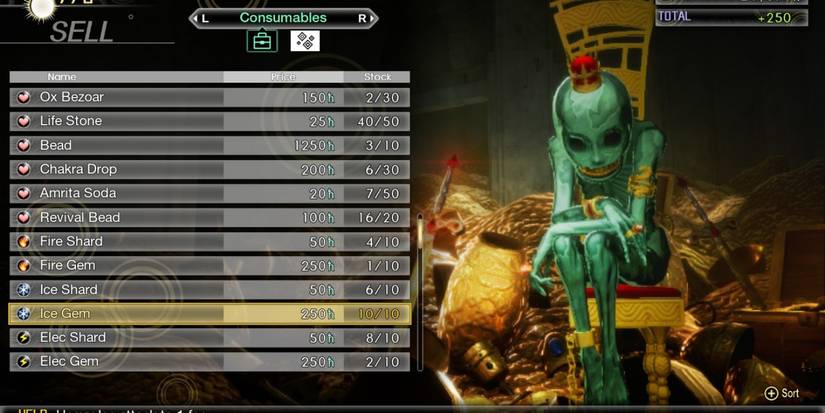 SMT 5 selling Ice Gems at the Cadaver's Hollow