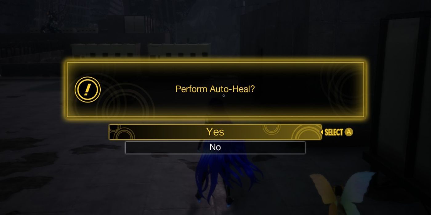 SMT5 The Auto-Heal prompt appearing on screen