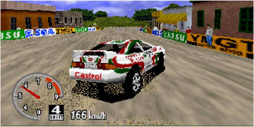 Sega Rally Championship racing on the Sega Saturn