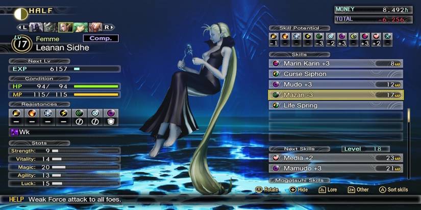 A Leanan Sidhe demon from Shin Megami Tensei 5