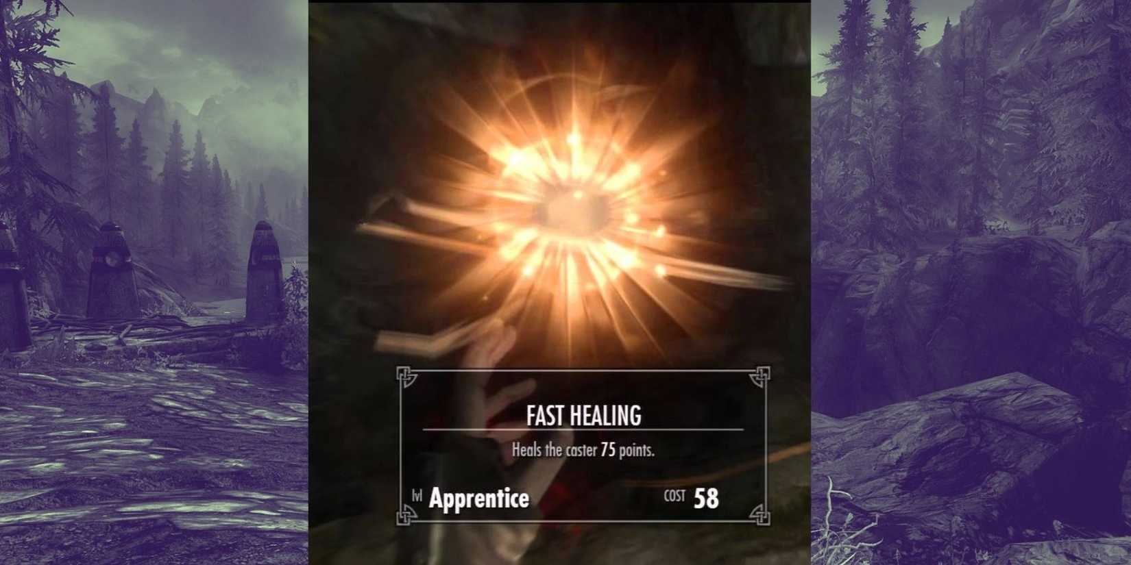 Skyrim Anniversary Edition Fast Healing restoration spell