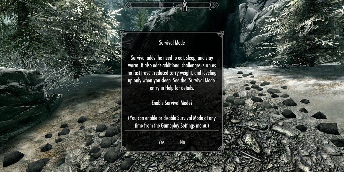 Skyrim Anniversary Edition How To Turn On Survival Mode Camping
