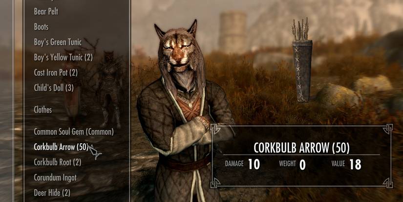 Skyrim Anniversary Rare Curios Guide Corkbulb Arrow