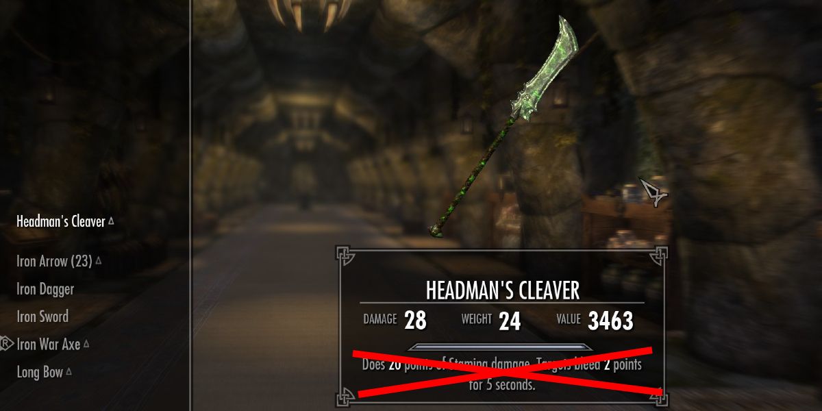 Skyrim Headmans Cleaver Guide Stats Effects