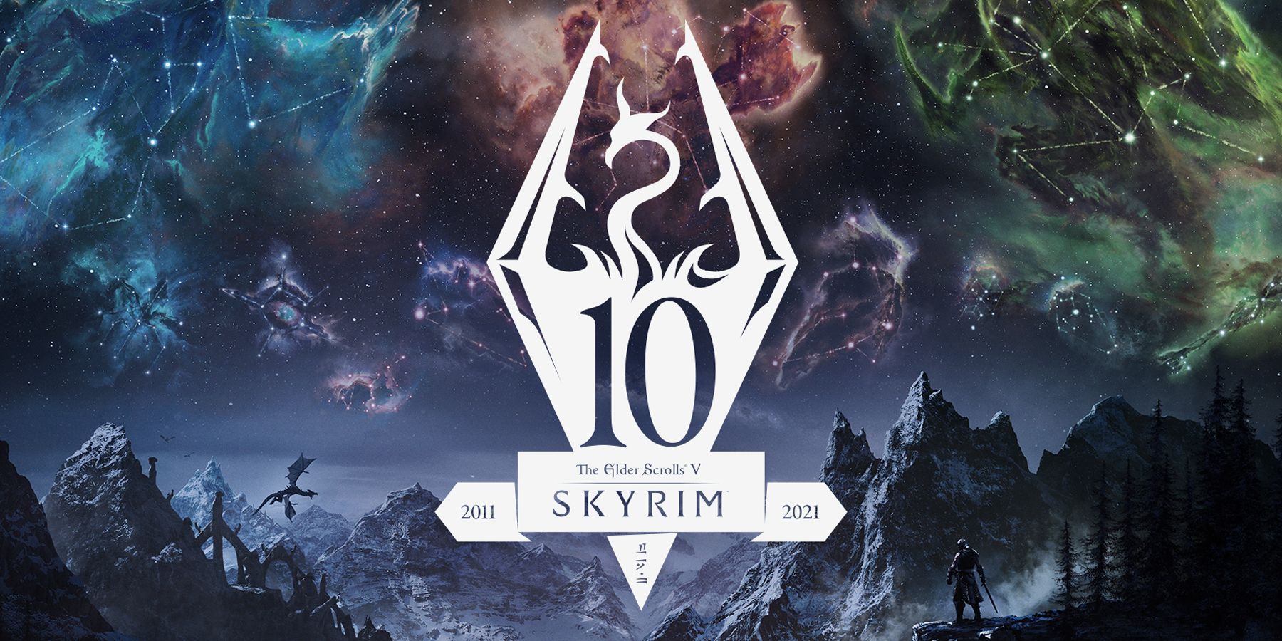 Skyrim 10th Anniversary Constellation Graphic