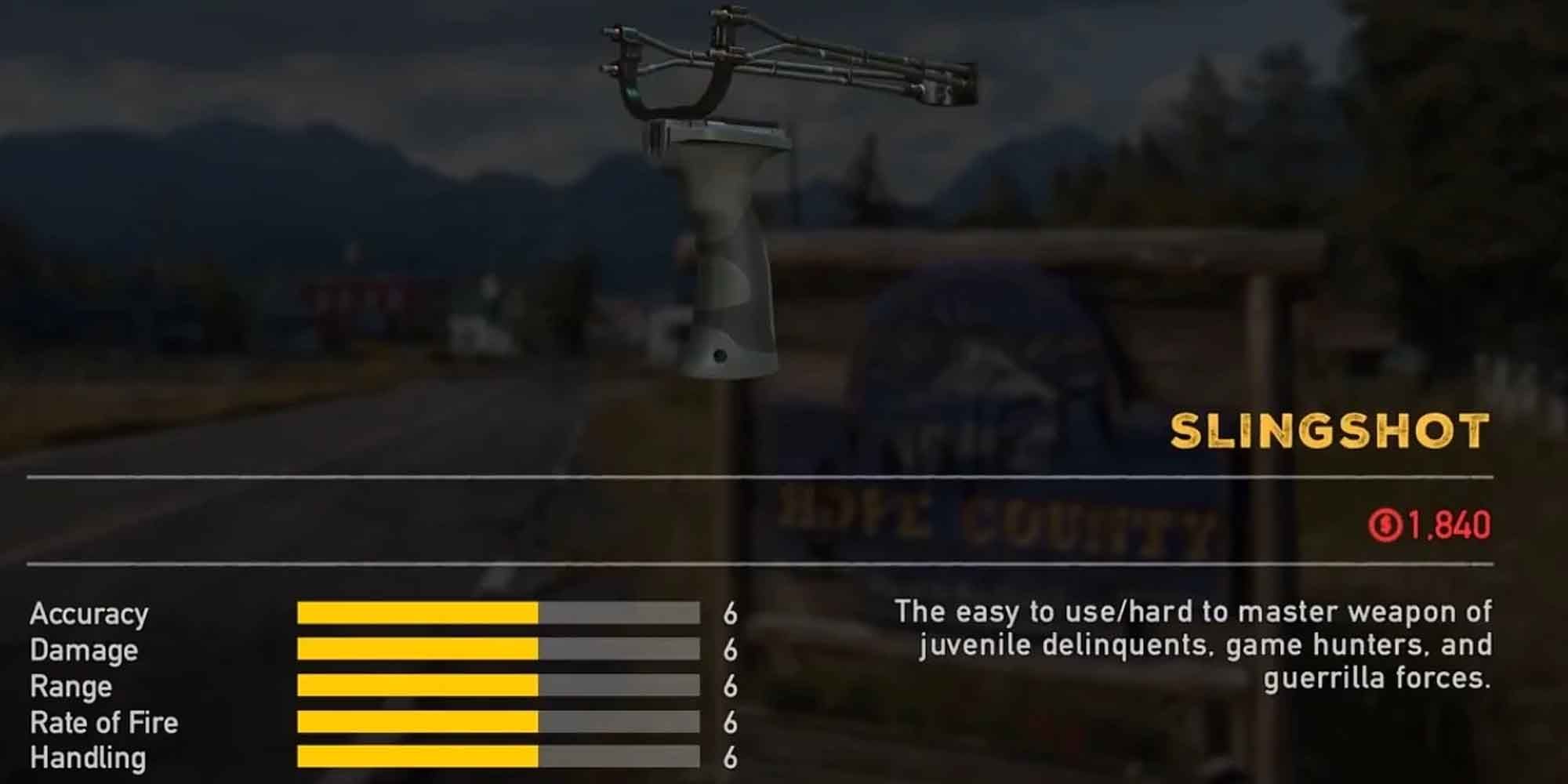 The Slingshot bow weapon in Far Cry 5