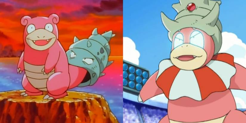 Pokemon Slowbro Slowking in battle