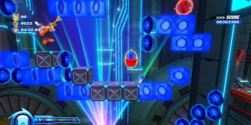 Sonic heading towards a Red Star Ring in Starlight Carnival Sonic Colors Ultimate