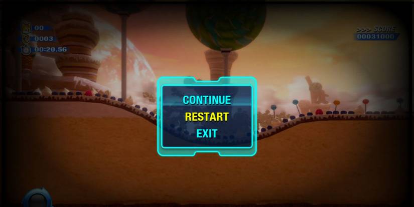 Sonic Colors Ultimate Restart Menu Option