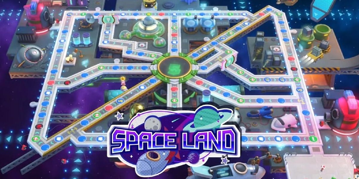 Mario Party Superstars Space Land Board