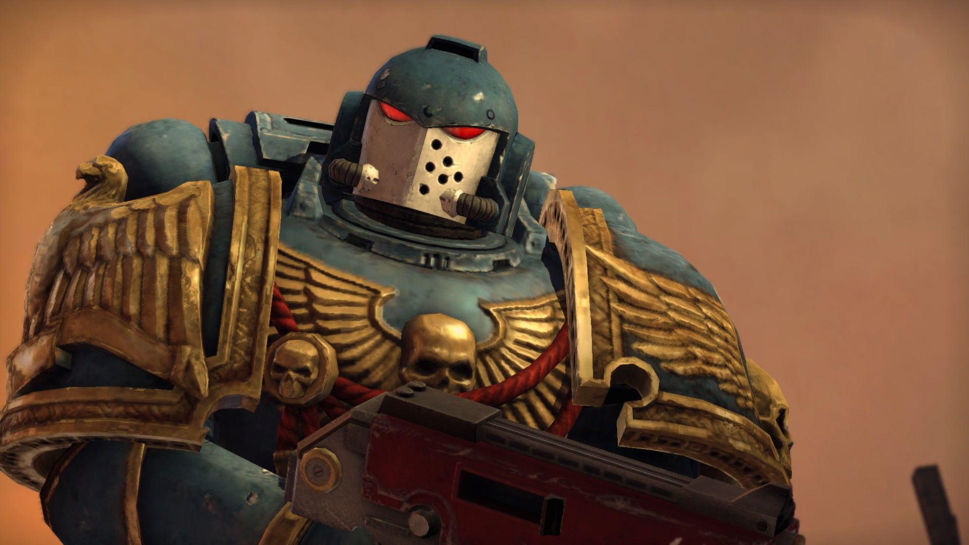 A Veteran Ultramarine From Warhammer 40K: Space Marine