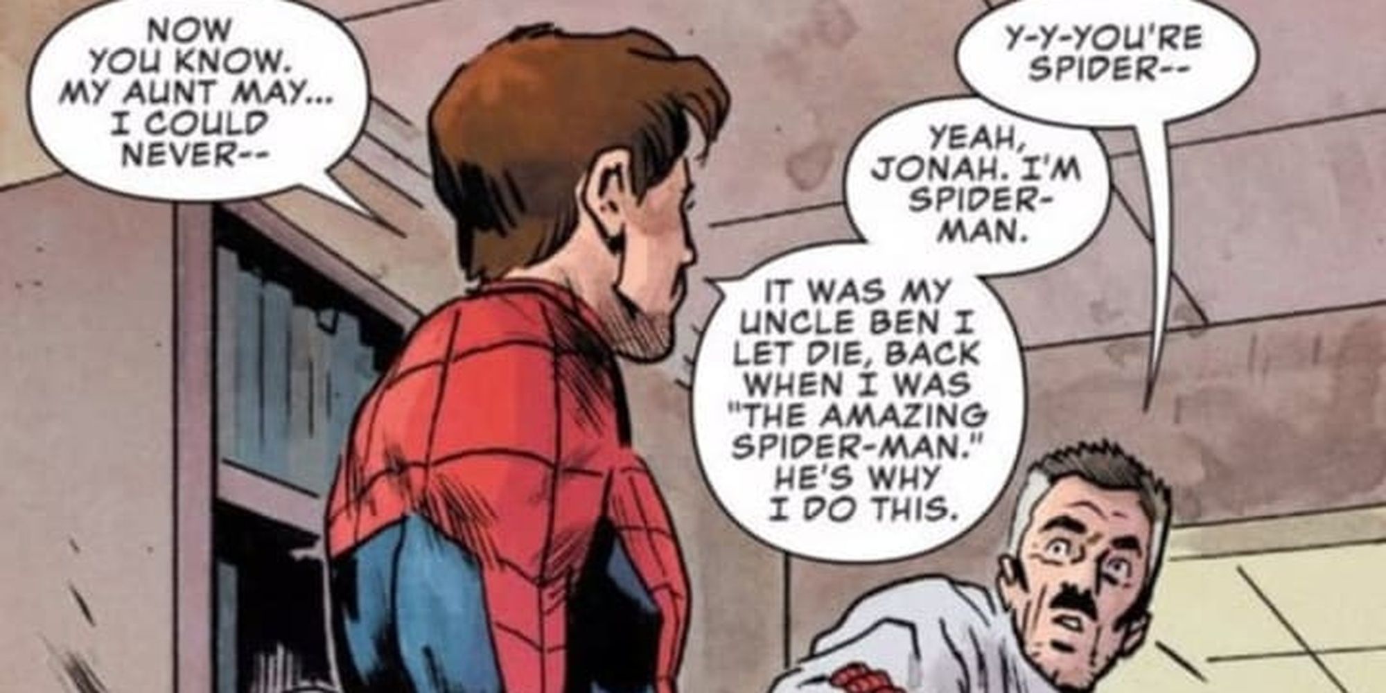 Spider-Man Revealing his identity to Jameson Cropped