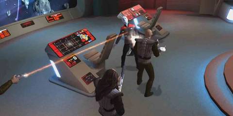 Star Trek Online phaser hitting someone