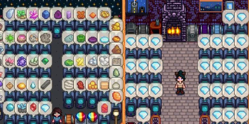 Stardew Valley Gem Farm inside of shed
