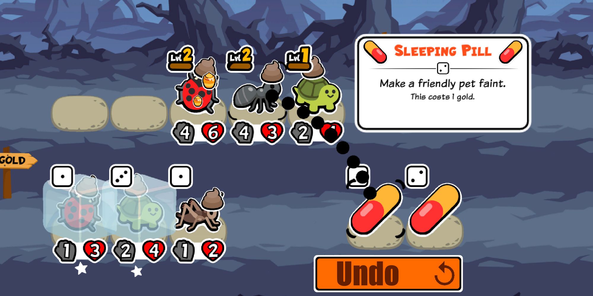 Super Auto Pets - A Mock-Up Of What The Undo Button Could Look Like