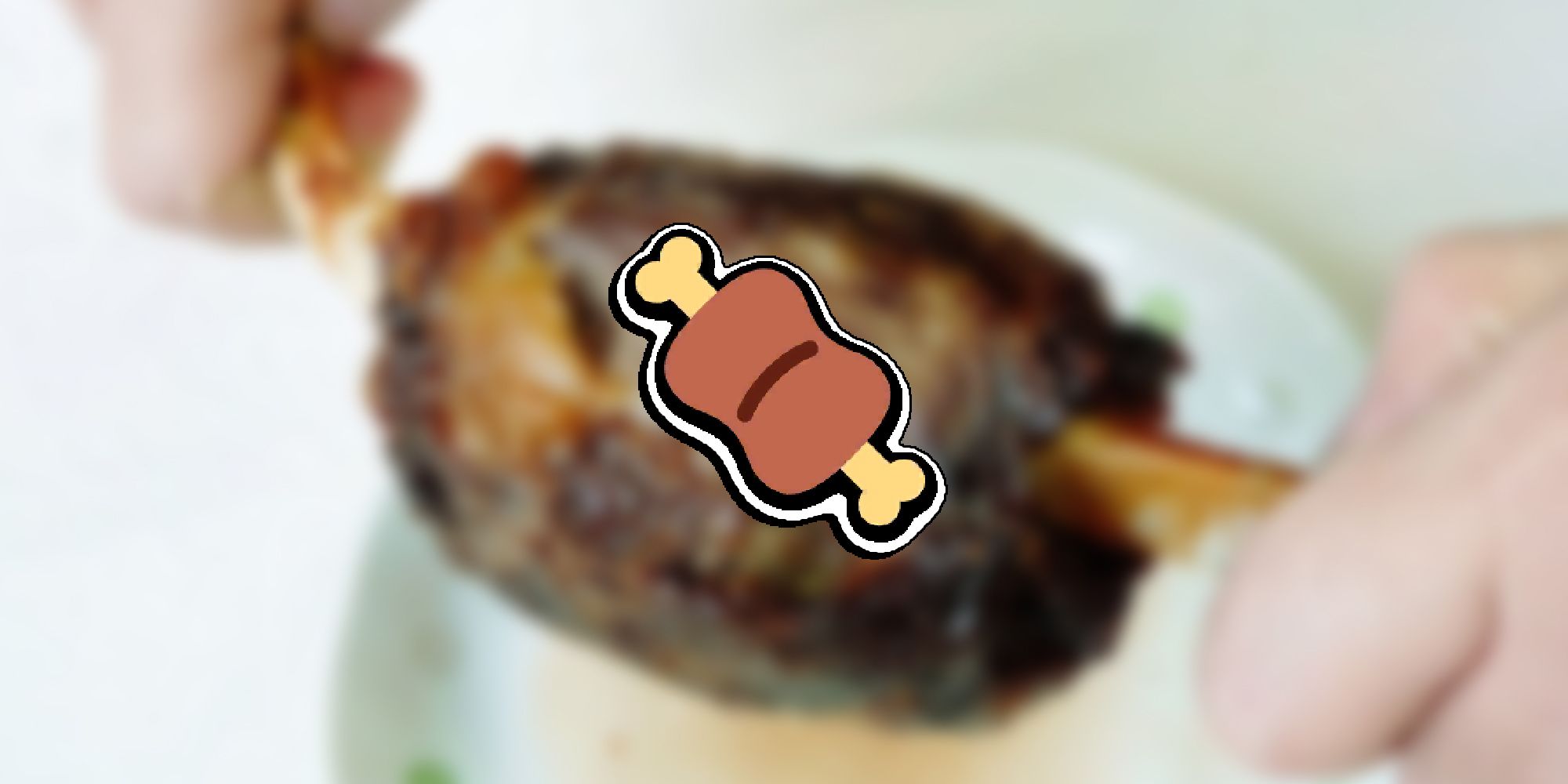 Super Auto Pets - In-Game Meat Bone Item PNG Overlaid On Image Of Similar Meat Bone In Real Life