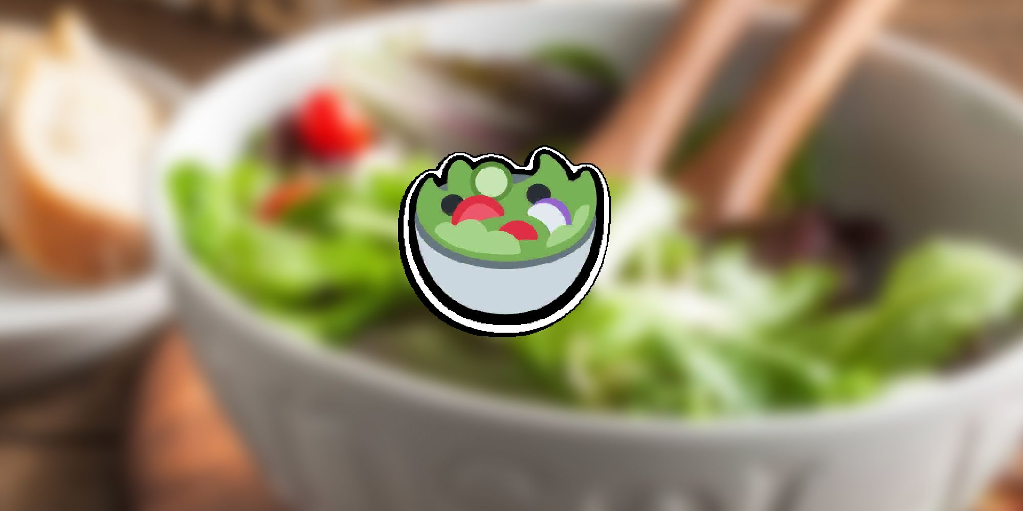 Super Auto Pets - In-Game Salad Item PNG Overlaid On Image Of Actual Salad