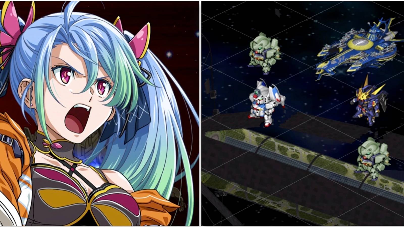 The main character in battle and placing units on the map in Super Robot Wars 30