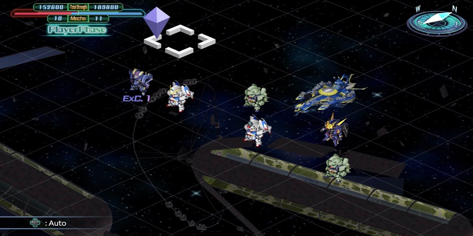 Placing units on the map in Super Robot Wars 30