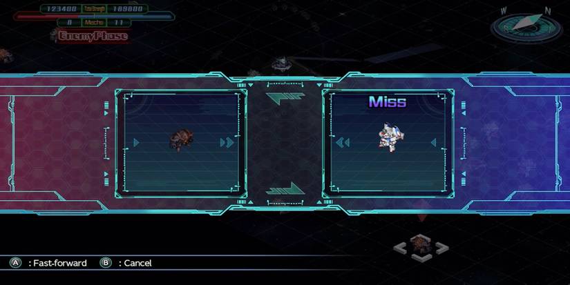 Fighting enemies in Super Robot Wars 30