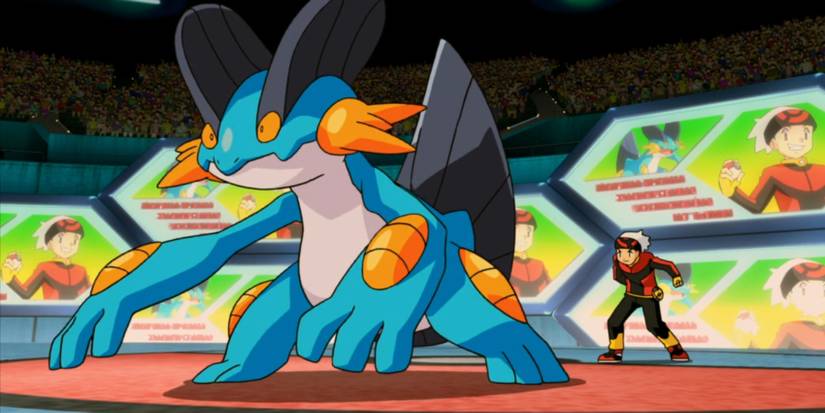 Pokemon Swampert in battle