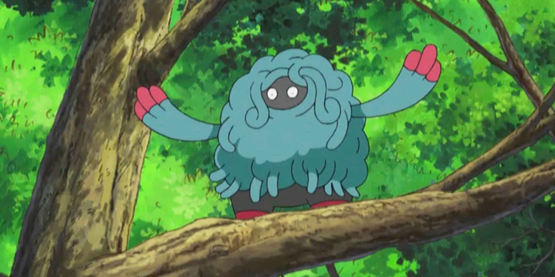 Pokemon Tangrowth in a tree