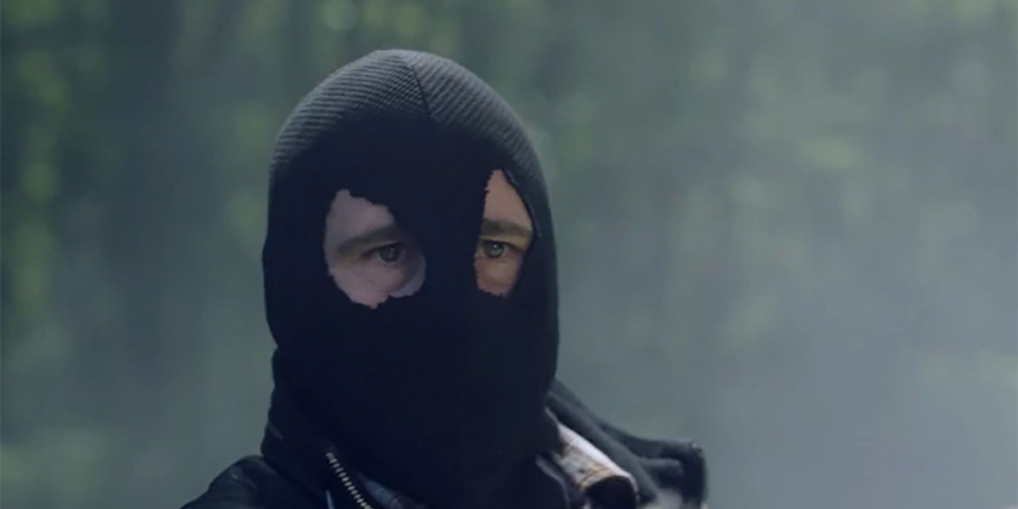 The Black Hood Pointing a Gun in Riverdale Cropped