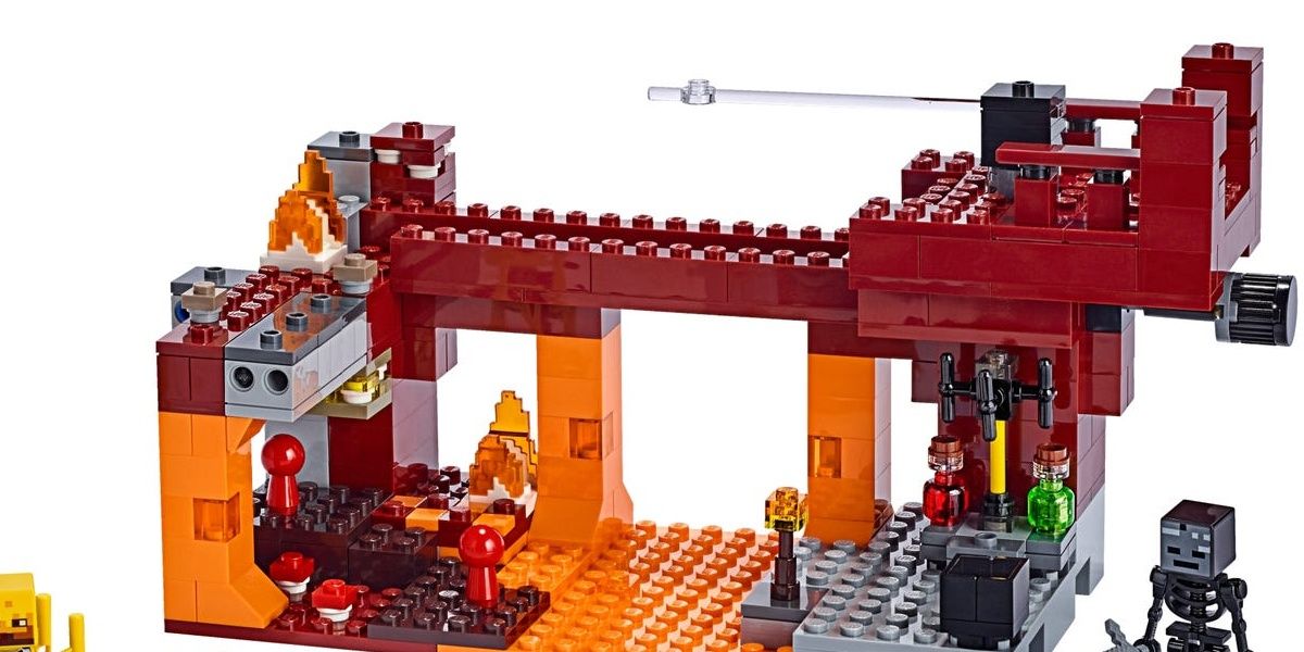 The Blaze Bridge set with wither skeleton Minecraft Lego
