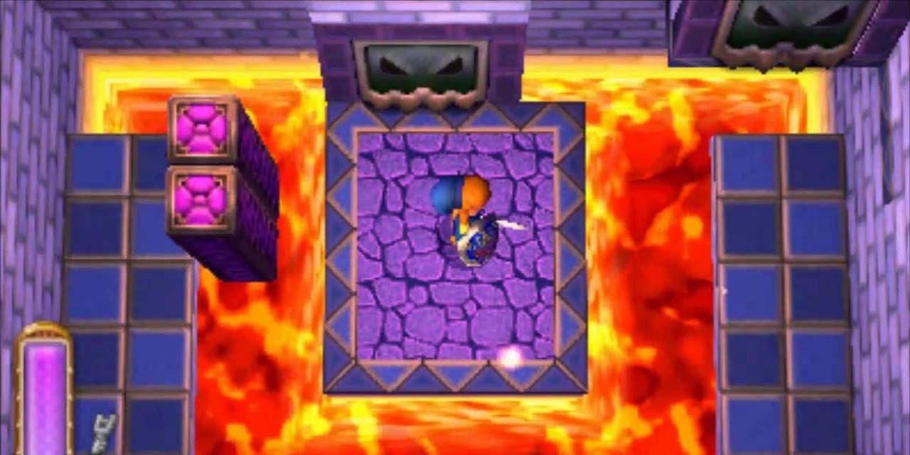 The Legend of Zelda A Link Between Worlds dungeon fire