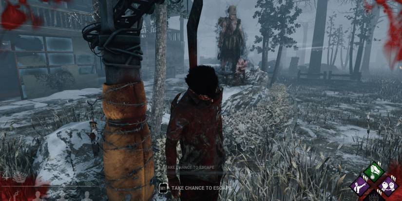 The Twins guarding a hooked Survivor